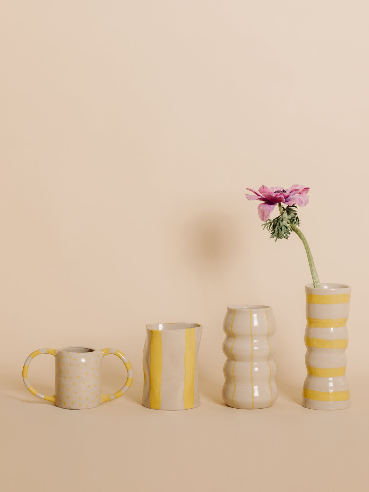 Vase CIRCUS Totem YELLOW (pièce unique)
