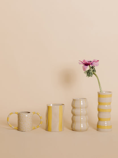 Vase CIRCUS Totem YELLOW (pièce unique)
