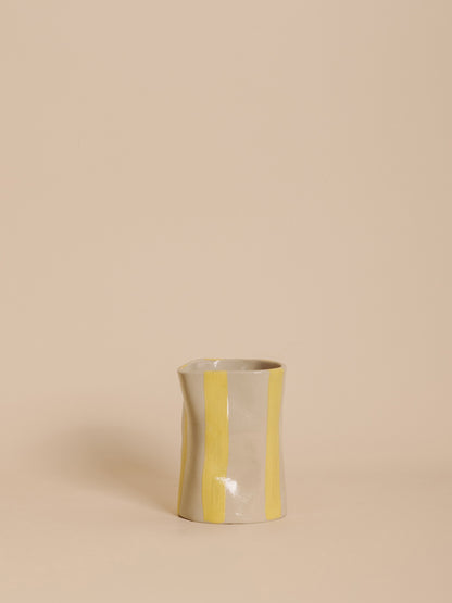 Vase CIRCUS rayé YELLOW (pièce unique)