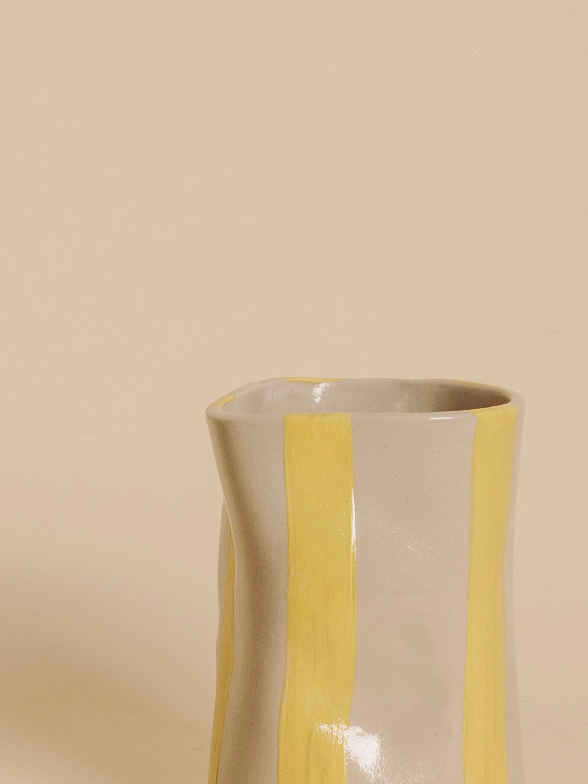 Vase CIRCUS rayé YELLOW (pièce unique)